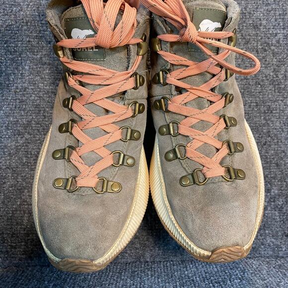 Sorel Out N About III Conquest Gray Boot Women 7 Waterproof Suede Ankle Hiking - Picture 4 of 8